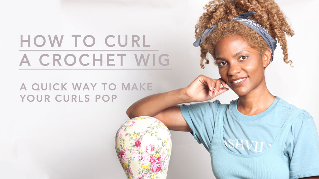 How To Curl A Crochet Wig || Daughters Of Moon Collection